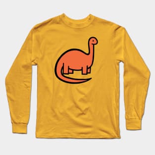 Desert Orange Red Dinosaur Long Sleeve T-Shirt